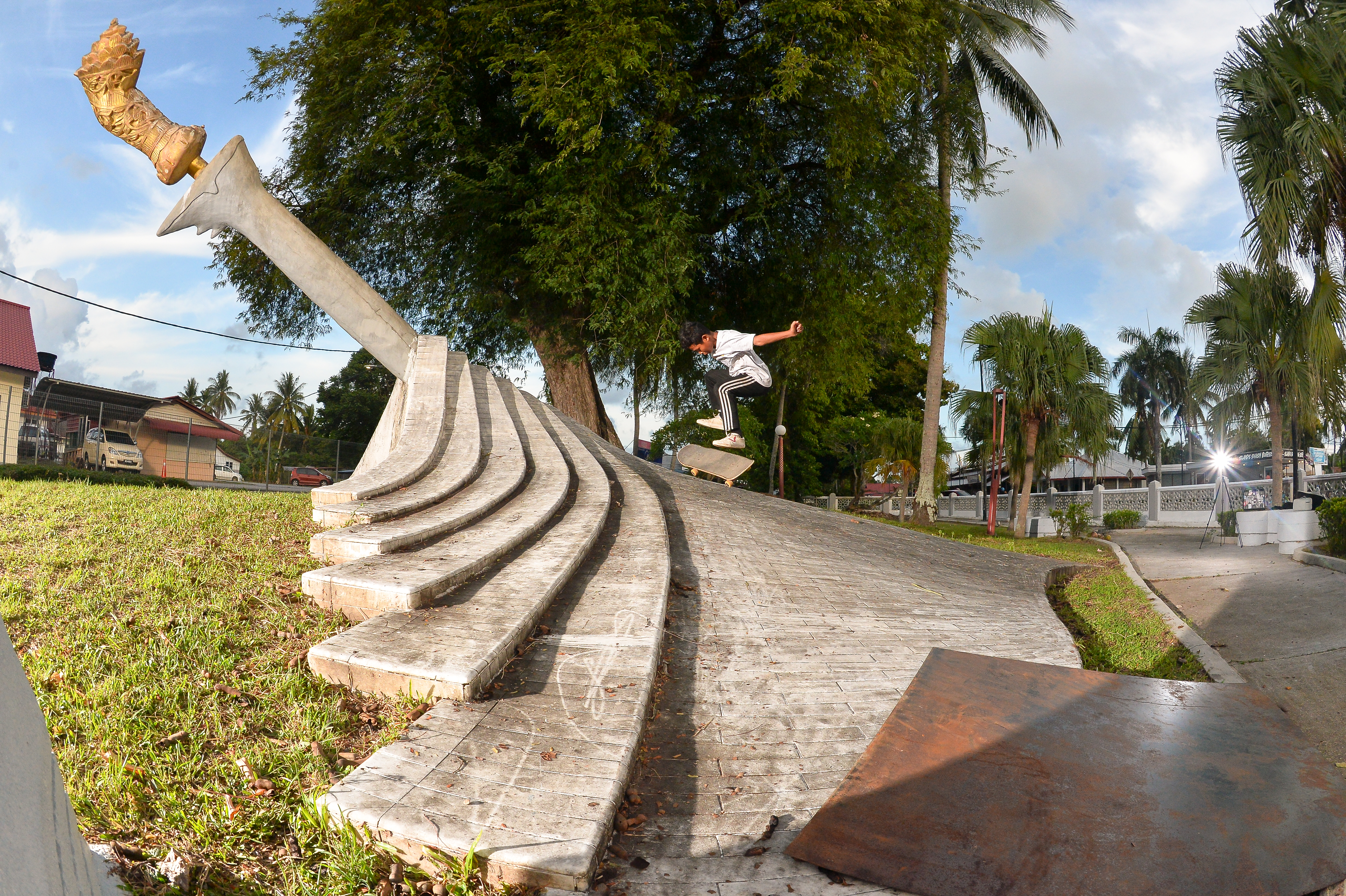 Skateboarding in the city